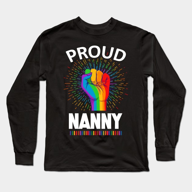 Proud Nanny Gay Lgbt Long Sleeve T-Shirt by adrinalanmaji